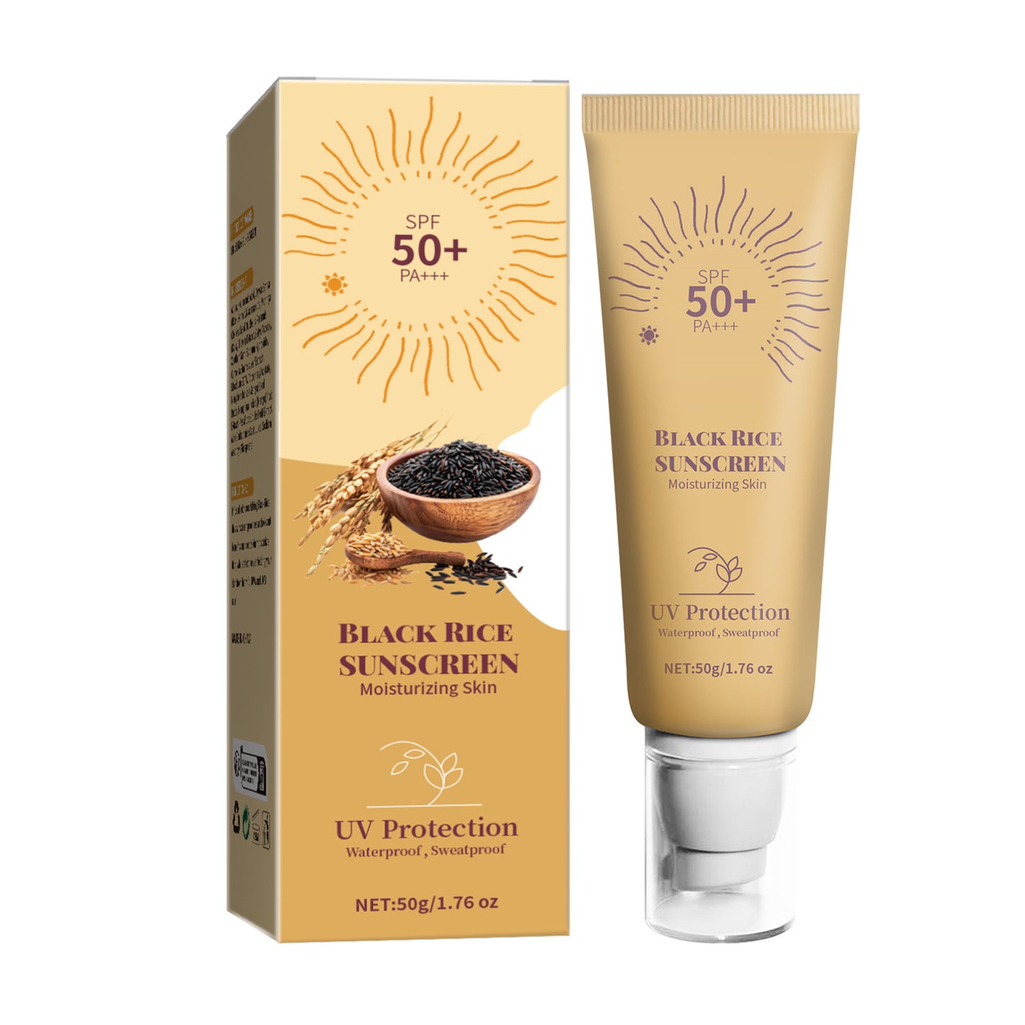 Black Rice Moisturizing Cream UV Isolation Sunscreen Cream