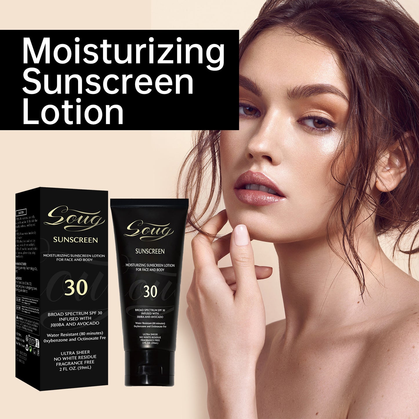 Moisturizing Sunscreen Cream Deep Flesh Color Effective Protection